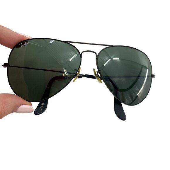 Vintage Ray Bans Classic Aviator Sunglasses L2821 Black - Picture 2 of 7